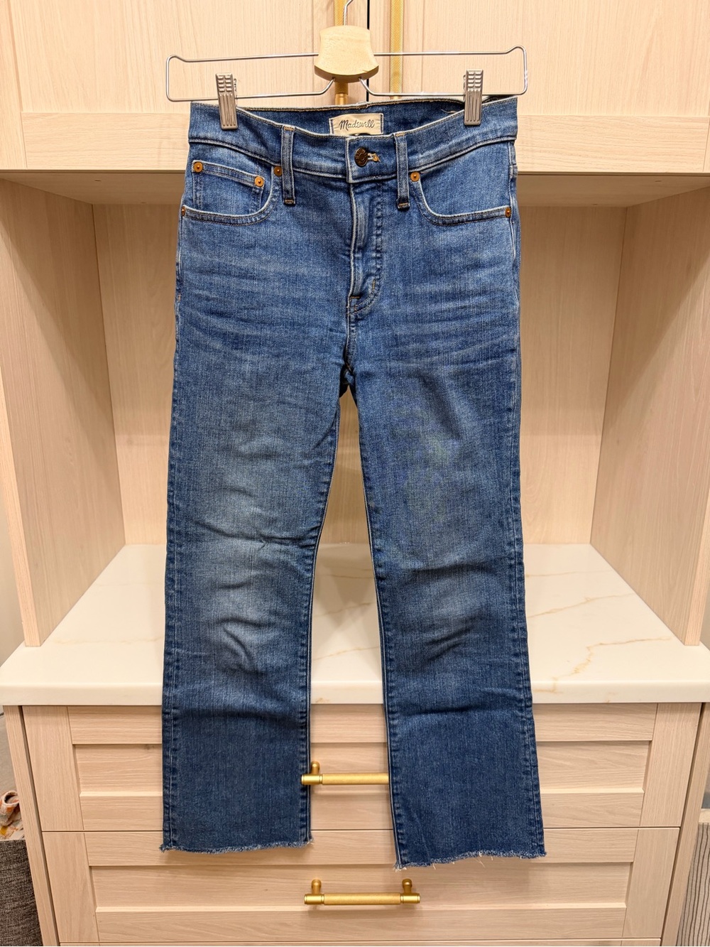 Madewell Mid-Blue Straight-Leg Jeans